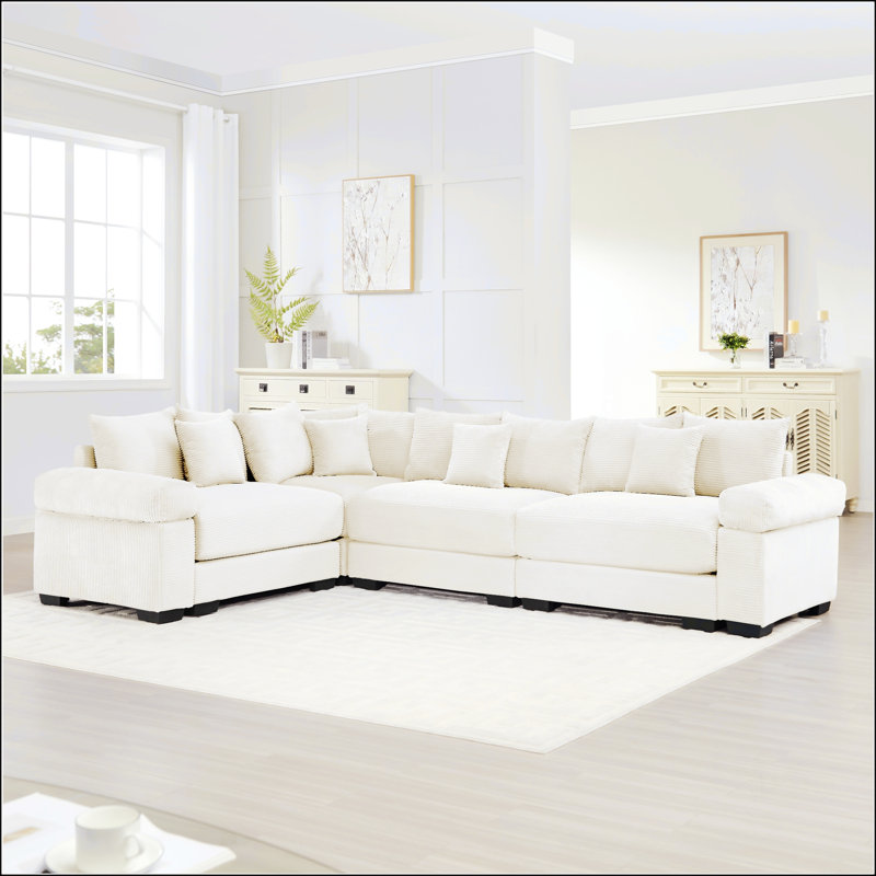 Très grand canapé modulaire Cloud, Beige