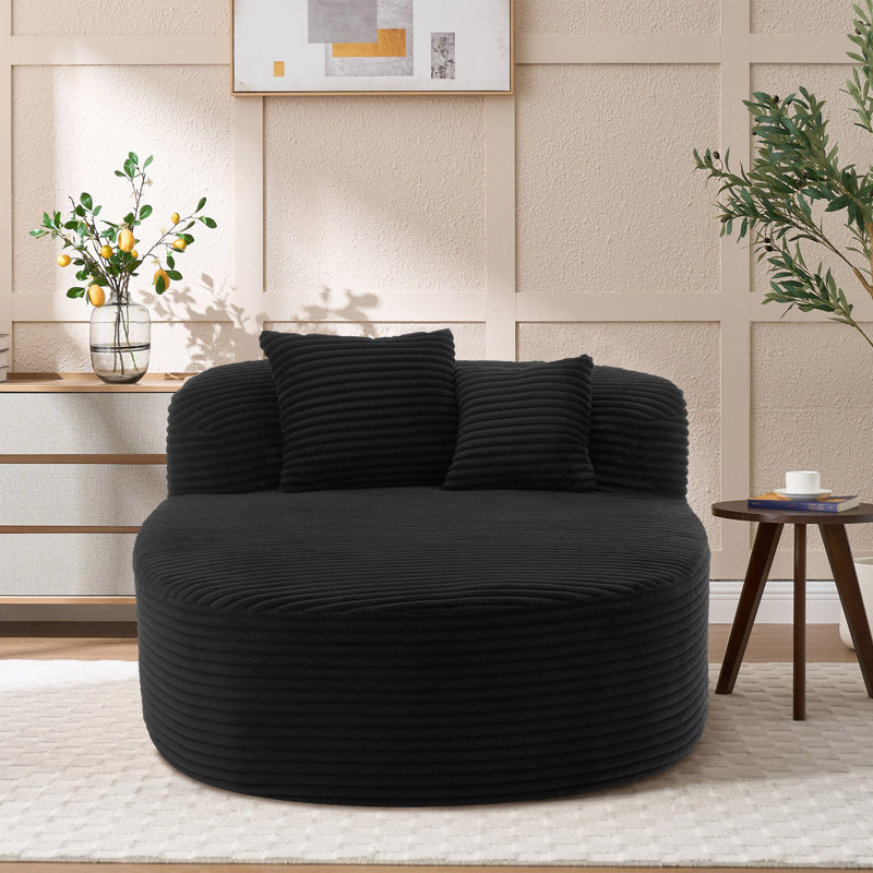 Méridienne Corduroy, Noir