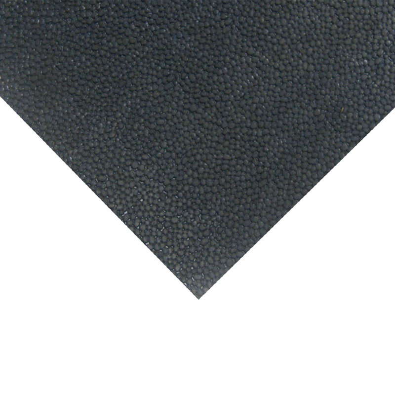 Black Pebble Surface Rubber Runner Mat, 48" x 6"