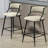 Hosner SET OF 2, 26'' Counter Height Bar Stools PU Cover Kitchen Island Counter Bar Stool With Black Powder Coating Base And Footrest-756658344