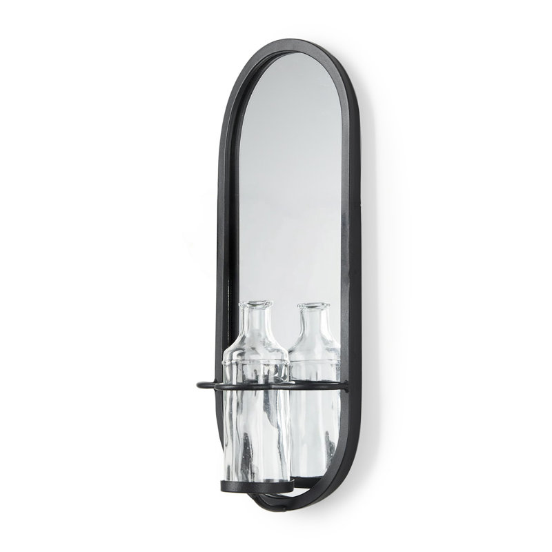 Vase mural 19 "en verre transparent