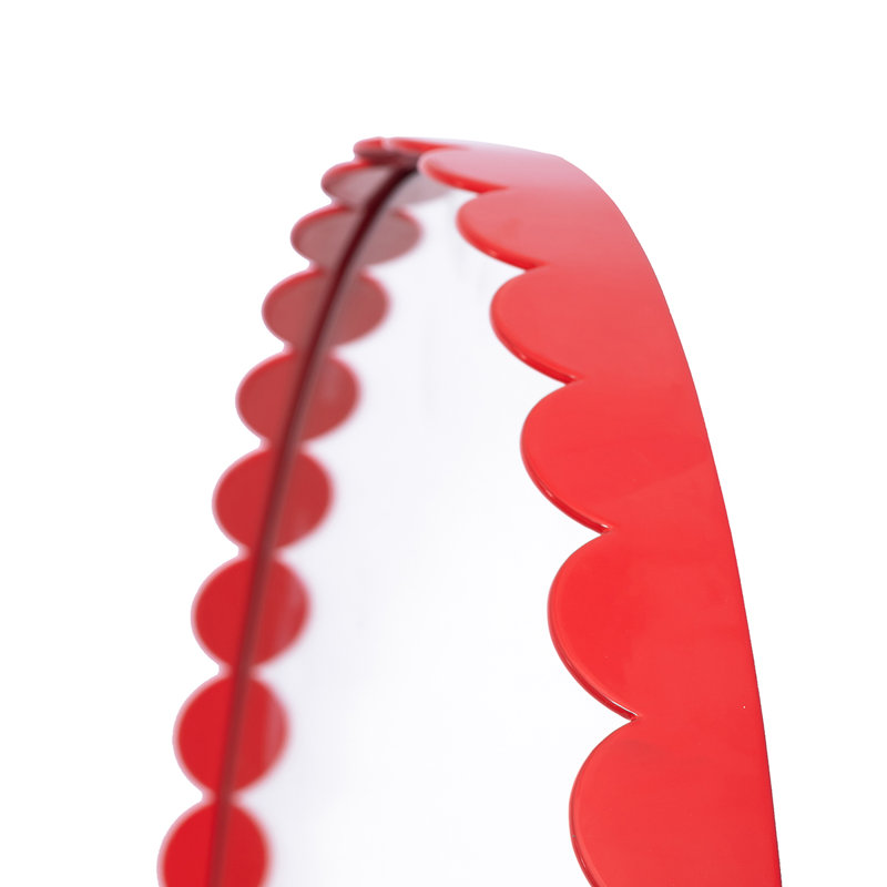 Miroir mural Parmvir, Rouge ultrabrillant