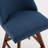 Counter Height Swivel Barstools, 26'' H Seat Height Upholstered Bar Stools Set Of 2, Fabric In Blue