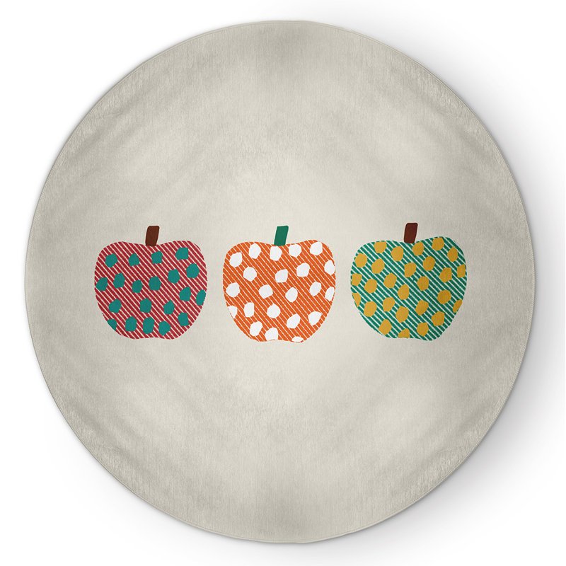 Shadah Chenille Indoor Rug, Round 5'