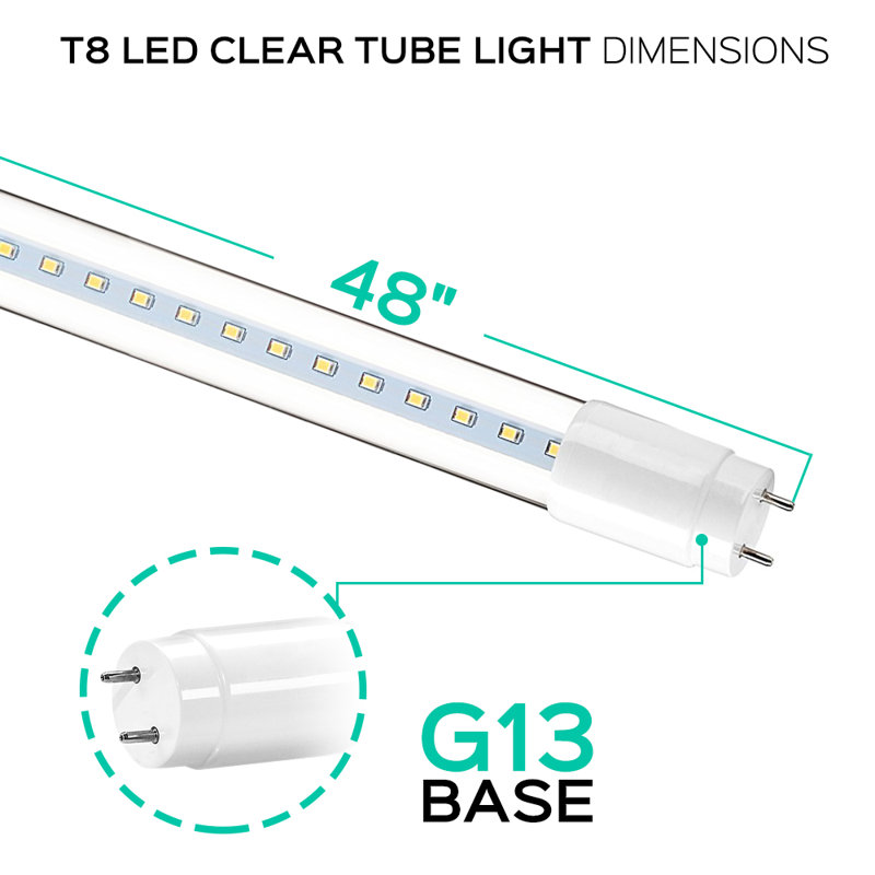 18 W (équivalent à 32 W), ampoule à DEL T8, à intensité variable, culot G13 / à deux broches, 4 000 K