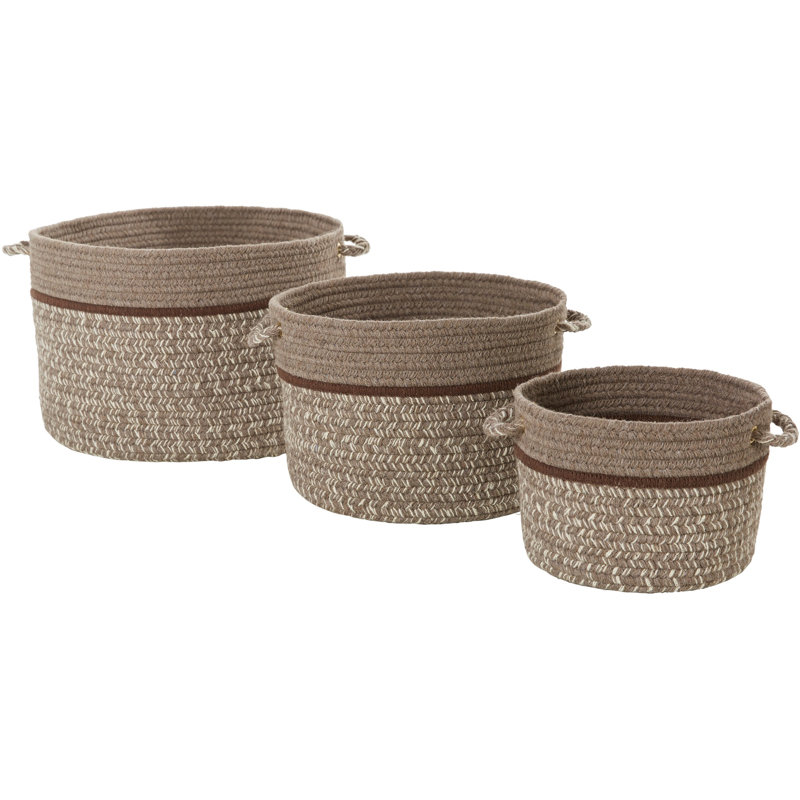 Panier en tissu, H 8 po x l 10 po x P 10 po, Moka