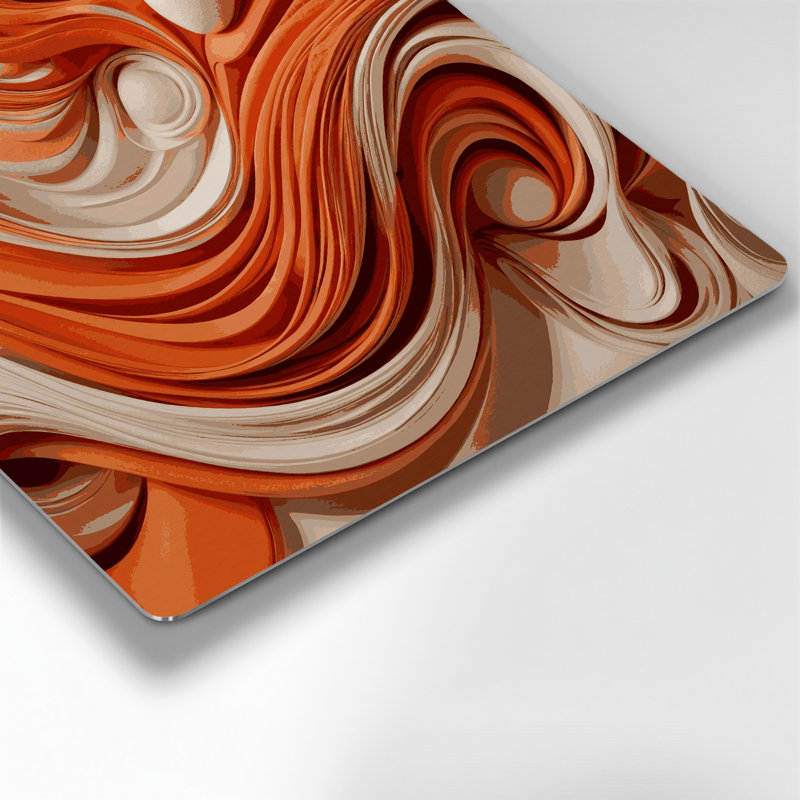 «Biomorphic Abstraction 62», art mural en métal brun, H 12 po x l 12 po