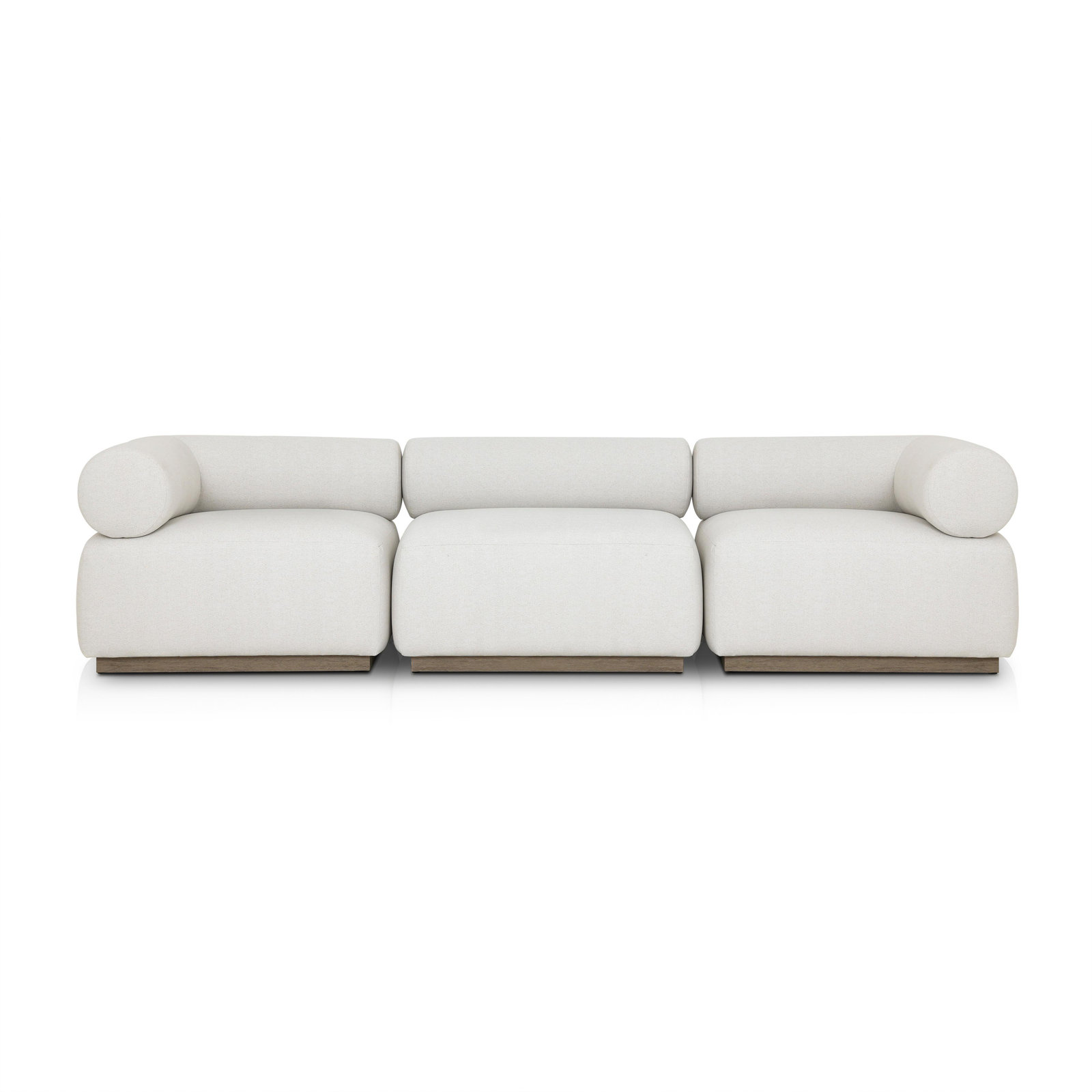 Anat Modular Upholstered Sectional, Cream Polypropylene/Olefin