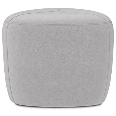 Moore 18"W Small Contemporary Ottoman with Upholstered Seat, Assembled