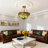 3-Light Tiffany Semi Flush Ceiling Light, Bronze Stained Glass Fixture