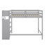 Lit mezzanine double avec garde-robe-119971401