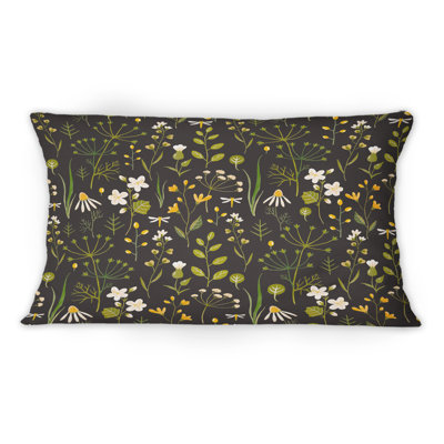 Floral Reversible Throw Pillow