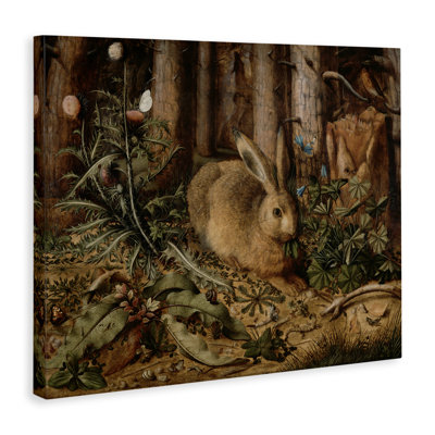 Rabbit in Forest Foliage Canvas Wall Art, design by Arlington Prints