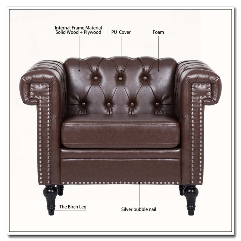 Chaise d'appoint pour le salon, Brun
