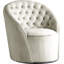 Fauteuil demi-tonneau pivotant en velours Alessio-551895581