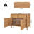Hillcrest Modern Farmhouse Acacia Wood Outdoor Patio Cabinet with Ventilated Slat Doors