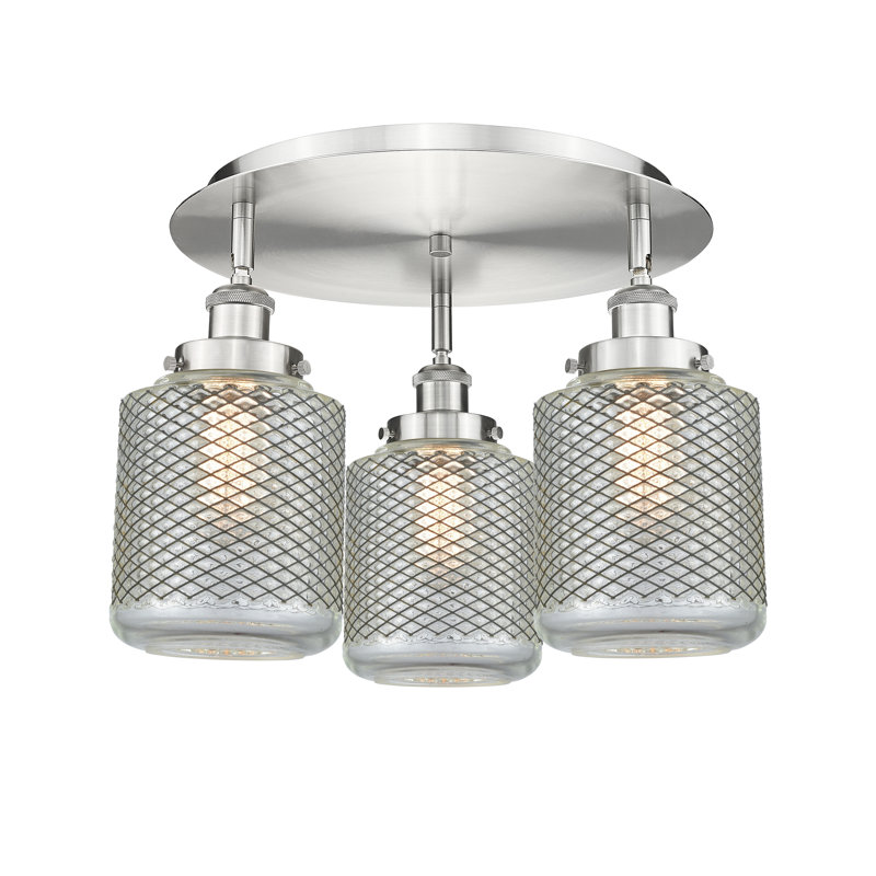 Plafonnier encastré Edison, Nickel satiné