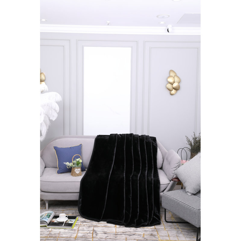 Bernestine Throw Blanket, W150 x L200cm, Black