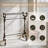 Antique Wrought Iron Free‑Standing Towel Rack, Scrollwork Metal Blanket Holder for Bathroom, Farmhouse & French Country Decor