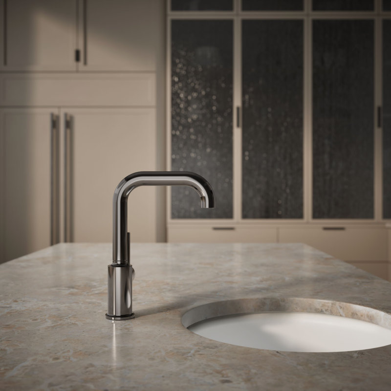 Purist Bar Faucet with Accessories, Titanium