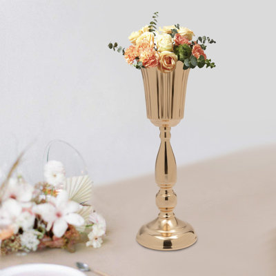 Décoration de table trompette or centre de table