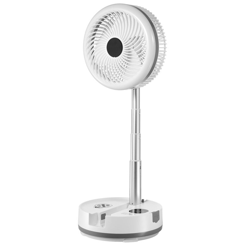Ventilateur oscillant portatif et pliable 10 pouces, 3 piles en 1 avec télécommande, ventilateur de bureau / table silencieux, 9 vitesses, rotation automatique gauche / droite à 90 degrés, pour la maison, le bureau