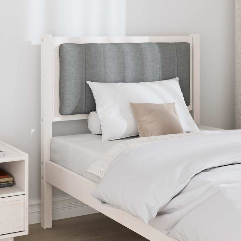 Solid Wood Headboard, European Toddler (80 x 160 cm), White, Light Grey