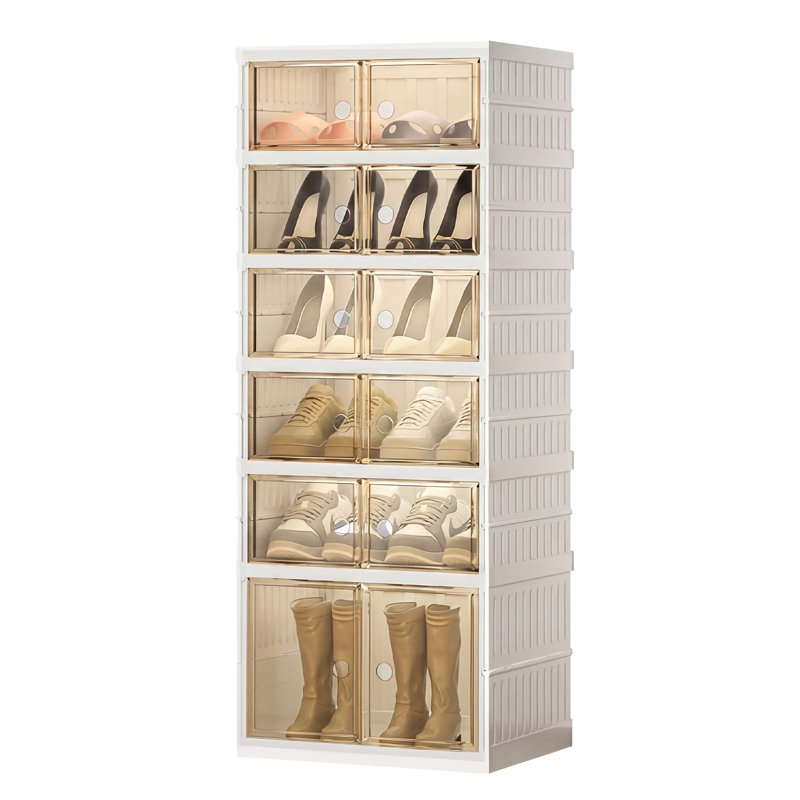 Shoe Storage Cabinet, 6 Tiers 12 Pairs