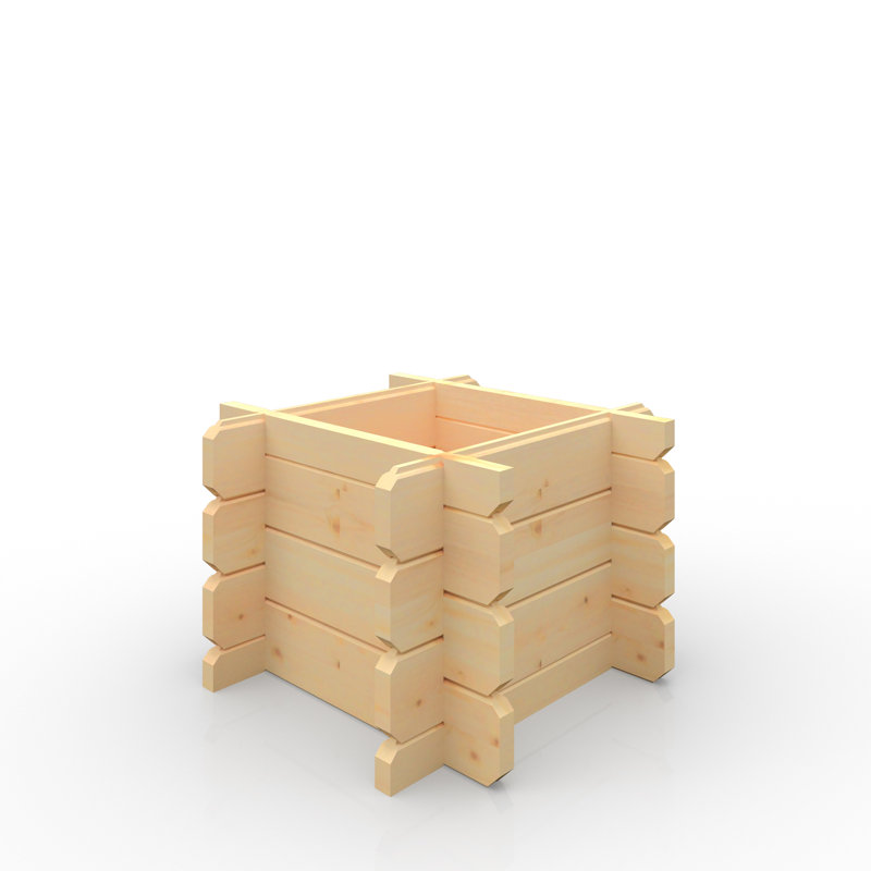 2x2w Planter 28mm Log Cabin