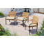 Ensemble de conversation de patio 3 pièces Rattanique avec osier en PE et structure en métal-115893775