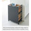 Yamazaki Home Two-Tier Hideaway Storage Cart, Steel, Wheels-101302449