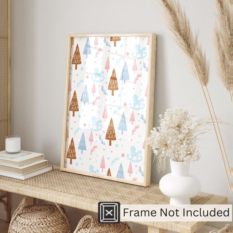 «Holiday Holiday Christmas Tree II», reproduction d'art moderne sans cadre, H 20 po x l 16 po