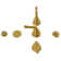 Magellan Three Handle Bidet Faucet