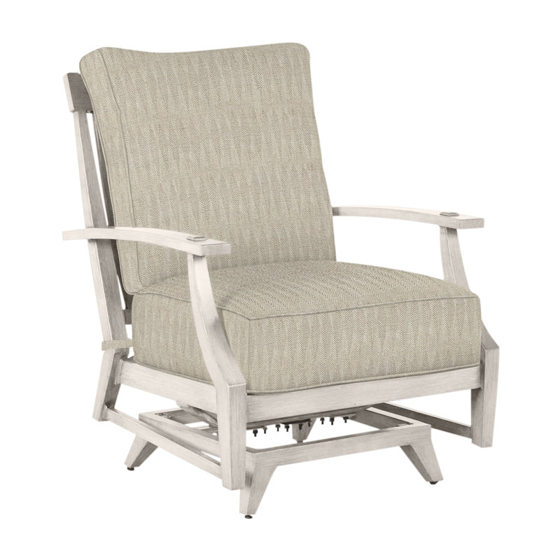 Croquet Patio Chair with Cushions, Slate Gray, Welt, Herringbone Sand