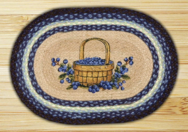  Blueberry Basket Oval Placemat 13" x 19"