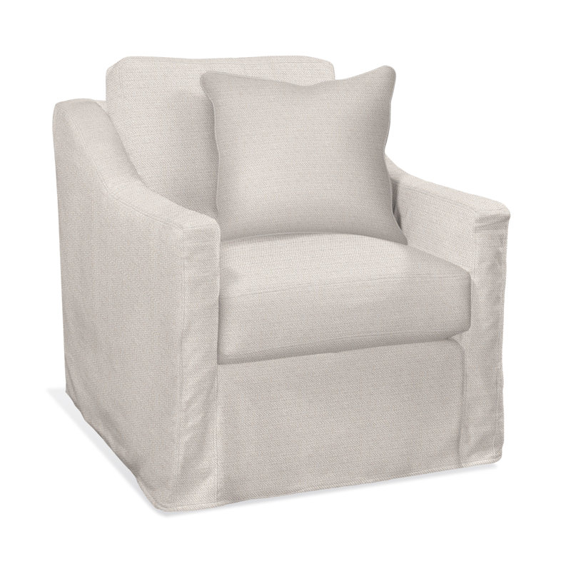 Oliver Armchair, White Textured Performance; 0865-91