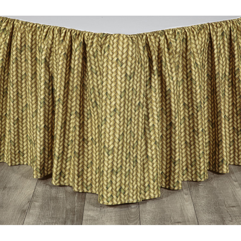 Jupe de lit Tahitian Sunset Shirred, 15", Double