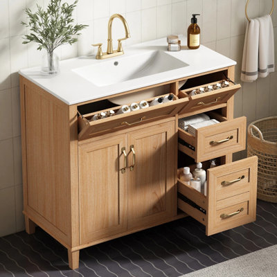 Meuble-lavabo 36 po avec lavabo en céramique