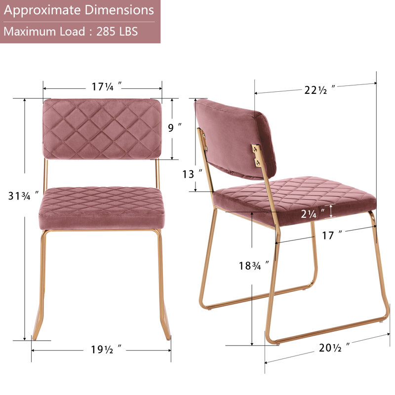 Chaise d'appoint Hilma, Rose