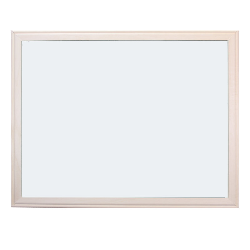 Wall Melamine Small - 2' - 4' Chalkboard, 18" H x 24" L, White, Light Brown