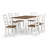 Jordan 7-Piece Dining Set for 6 · Two-Tone Cherry & White · Mango Wood