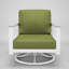 Chaise berçante d'extérieur en métal avec coussin Sunbrella Townsend-976722837-976722834