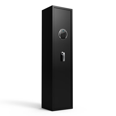 "large Capacity Biometric Rifle Gun Safe – Quick Access Fingerprint Security Cabinet For 4-5 Long Guns"