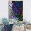 Décoration murale abstraite mauve et verte II - Toile traditionnelle-702108241-702108207