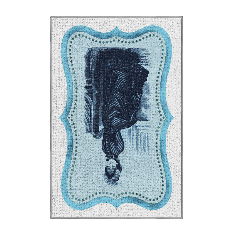 Tapis bleu Fashion, Rectangle 4 pi x 6 pi