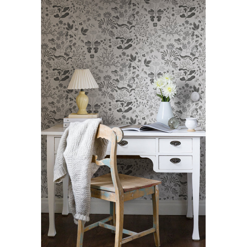 Fagring 33cm x 53cm Matte Wallpaper Roll, Grey