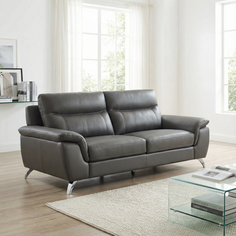 Ensemble de salon configurable en cuir Lorrain
