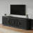 Farmhouse Wooden TV Stand With Sliding Tambour Door For Tvs Up To 75", Fluted Media Console With Adjustable Storage, Golden Handle TV Cabinet With Cable Holes For Living Room-366433116