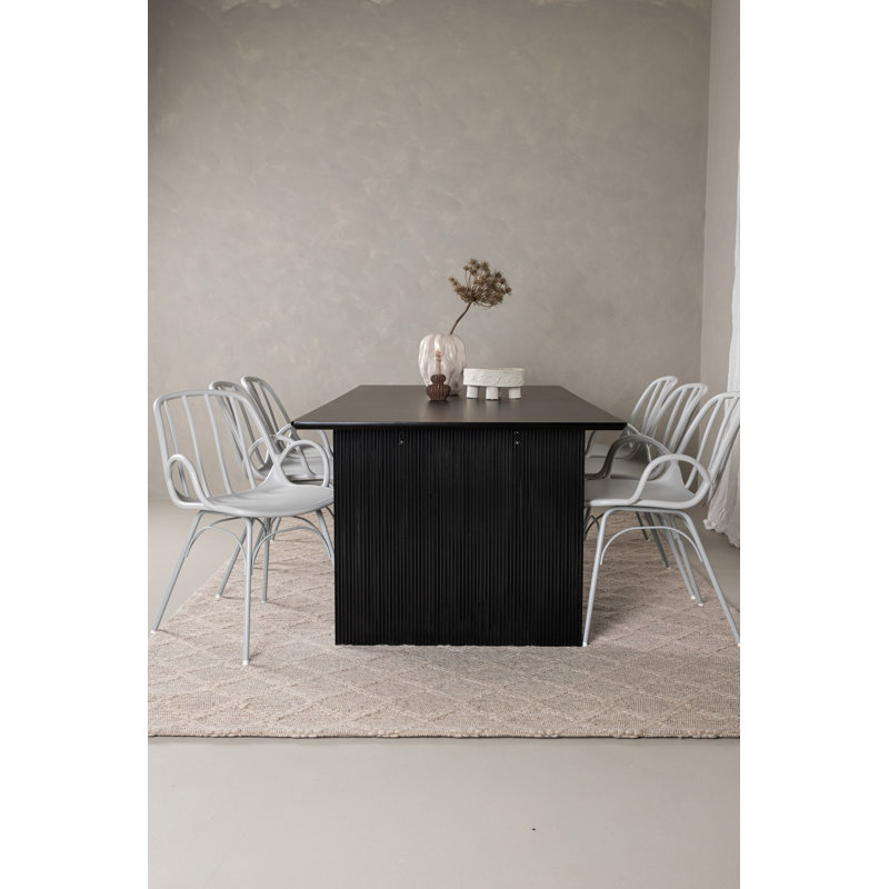 Lansdale 6 -Person Dining Set, Greige, Greige