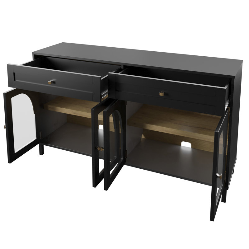 Buffet 2 tiroirs Avea, Noir